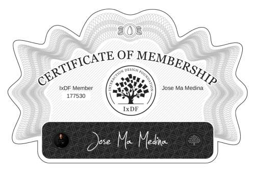 José's Certificate of membership
