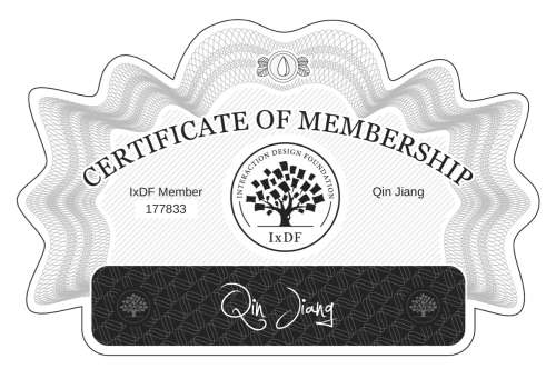 Qin's Certificate of membership