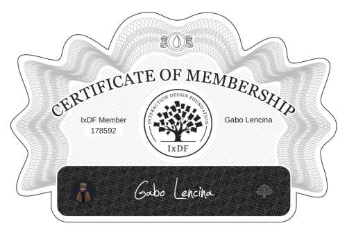 Gabo's Certificate of membership