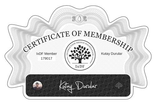 Kutay's Certificate of membership