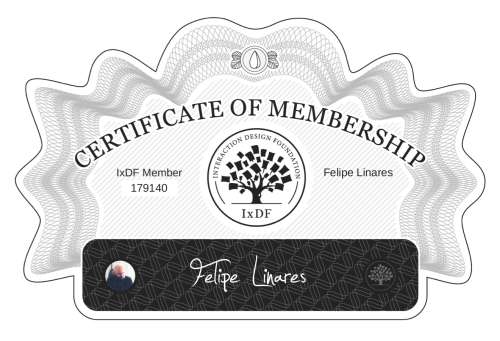 Felipe's Certificate of membership