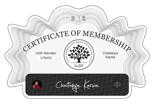 Chaitanya's Certificate of membership