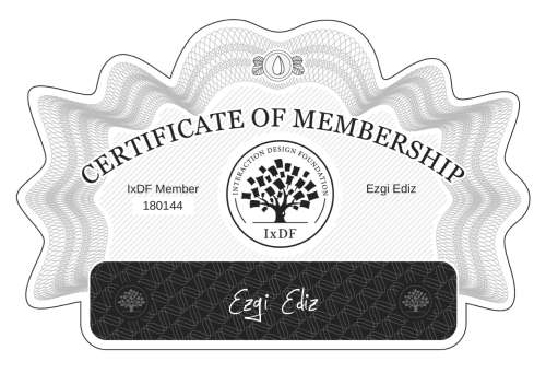 Ezgi's Certificate of membership