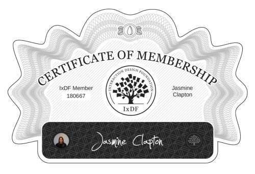 Jasmine's Certificate of membership
