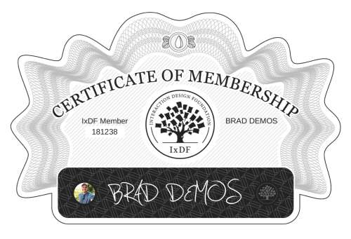 BRAD's Certificate of membership