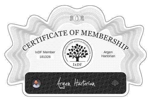 Argen's Certificate of membership