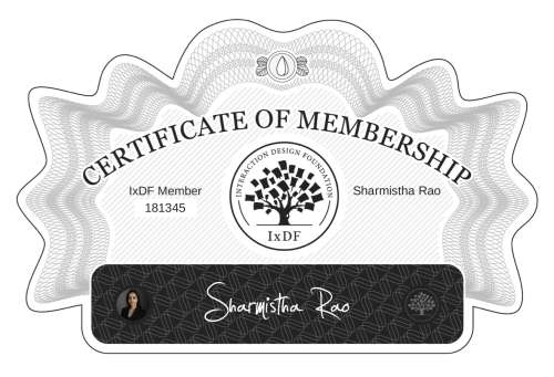 Sharmistha's Certificate of membership