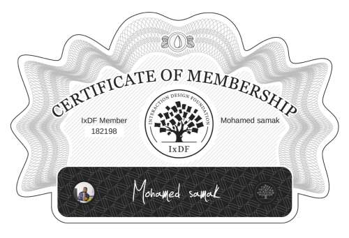 Mohamed's Certificate of membership