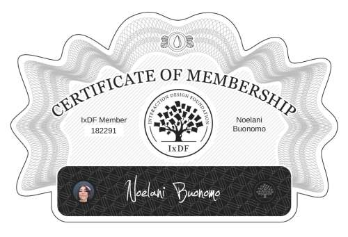 Noelani's Certificate of membership