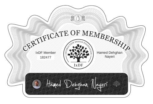 Hamed's Certificate of membership