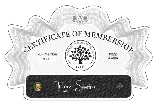 Thiago's Certificate of membership