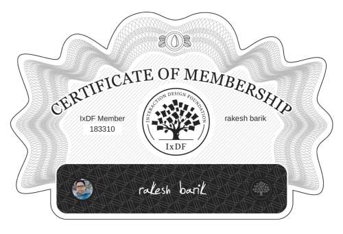 rakesh's Certificate of membership