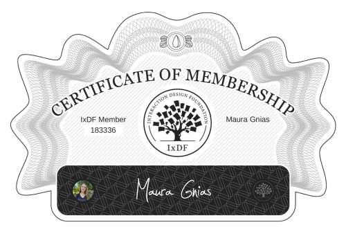 Maura's Certificate of membership