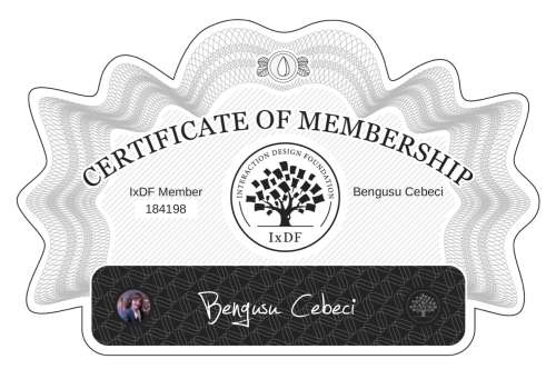 Bengüsu's Certificate of membership
