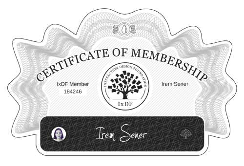 Irem's Certificate of membership