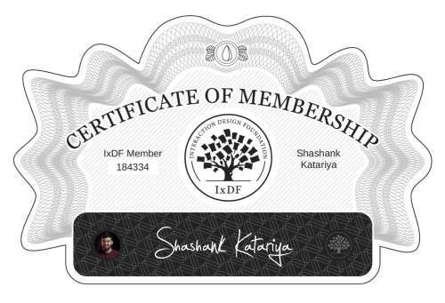 Shashank's Certificate of membership