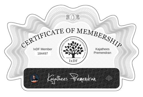 Kajathees's Certificate of membership