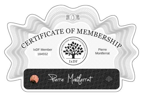 Pierre's Certificate of membership