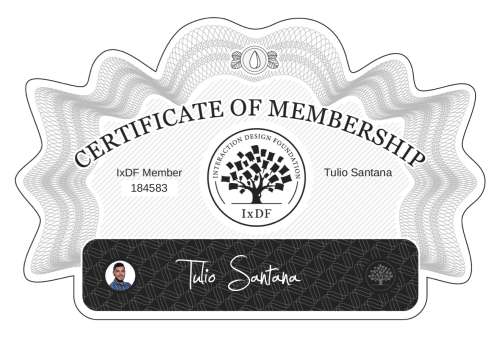 Túlio's Certificate of membership