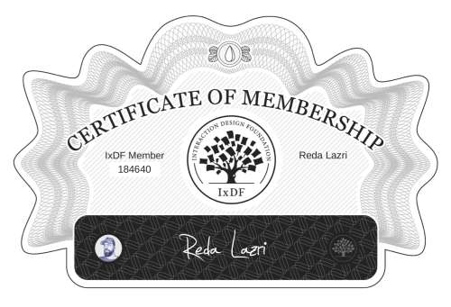 Reda's Certificate of membership