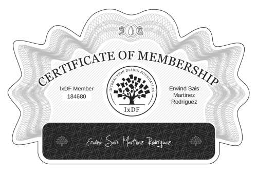 Erwind's Certificate of membership