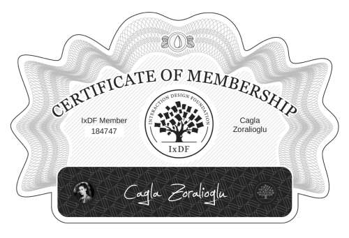 Cagla's Certificate of membership