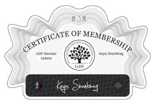 Keya's Certificate of membership