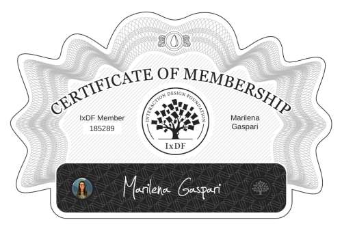 Marilena's Certificate of membership