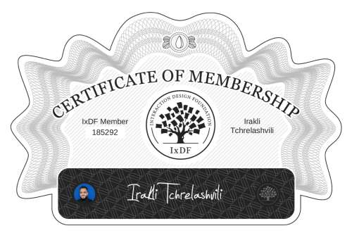 Irakli's Certificate of membership