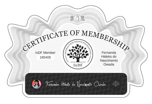 Fernanda's Certificate of membership