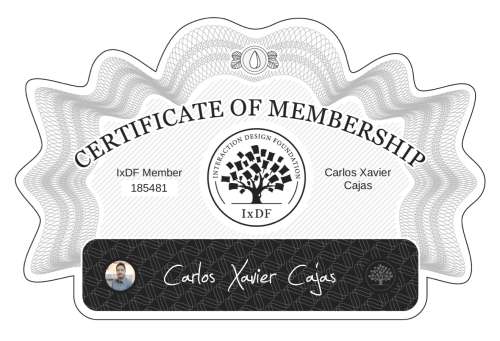Carlos's Certificate of membership