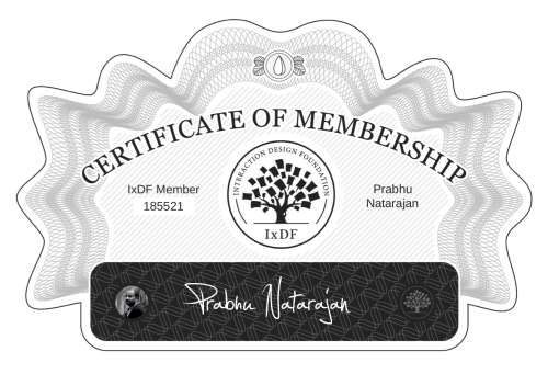 Prabhu's Certificate of membership