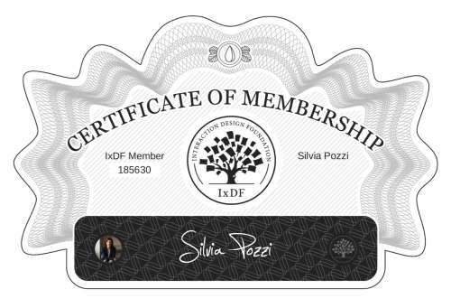 Silvia's Certificate of membership
