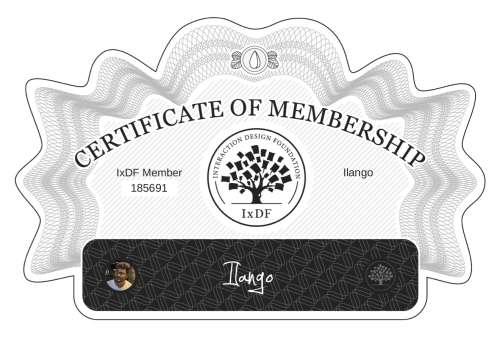 Ilango's Certificate of membership