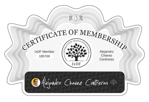 Alejandro's Certificate of membership