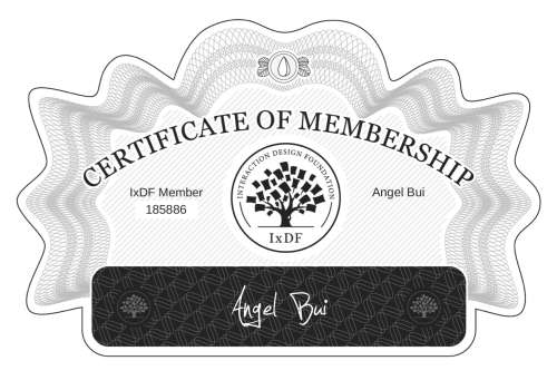 Angel's Certificate of membership