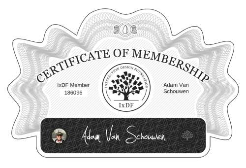 Adam's Certificate of membership