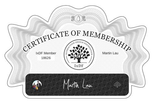 Martin's Certificate of membership