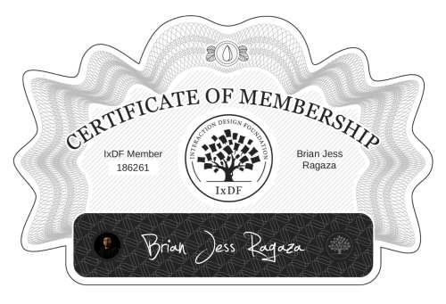 Brian's Certificate of membership