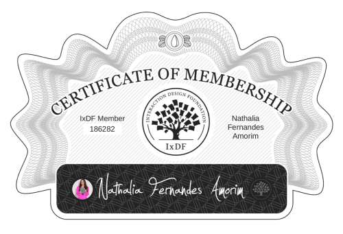 Nathalia's Certificate of membership