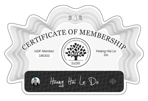 Hoang's Certificate of membership