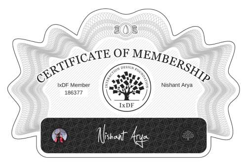 Nishant's Certificate of membership