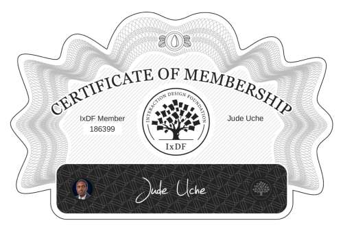 Jude's Certificate of membership