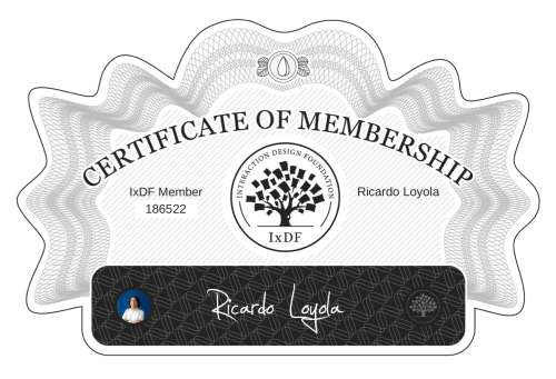 Ricardo's Certificate of membership