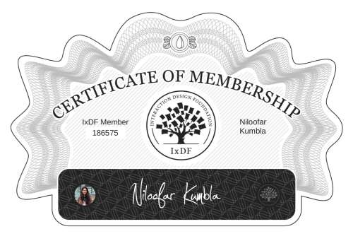 Niloofar's Certificate of membership