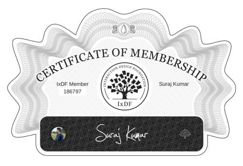 Suraj's Certificate of membership