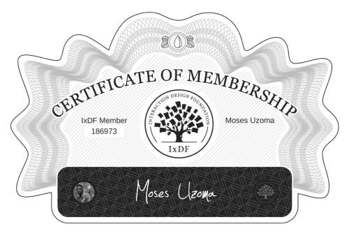 Moses's Certificate of membership