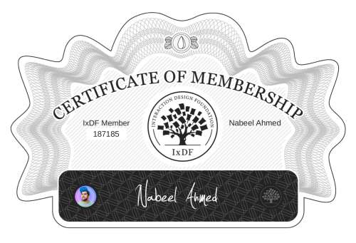 Nabeel's Certificate of membership