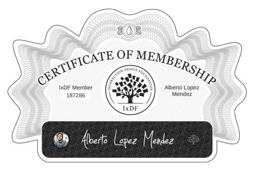 Alberto's Certificate of membership