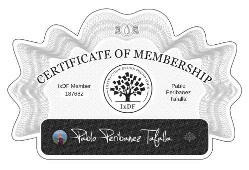 Pablo's Certificate of membership